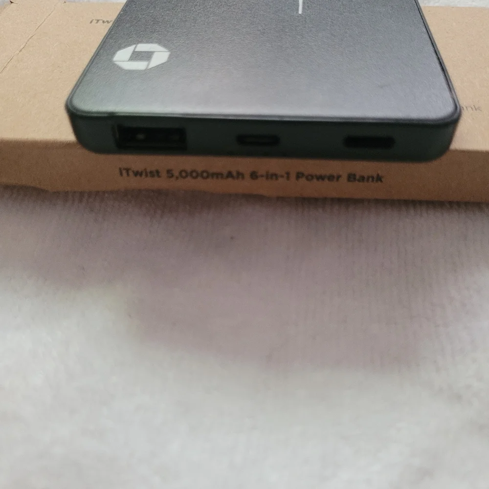 USB-C Power Bank 2 Port Portable Charger USB-C and USB ports